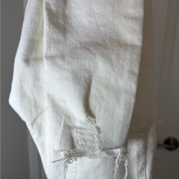 Levi's 721 High Rise Skinny White Raw Edge Jeans- size 24 - Picture 12 of 13